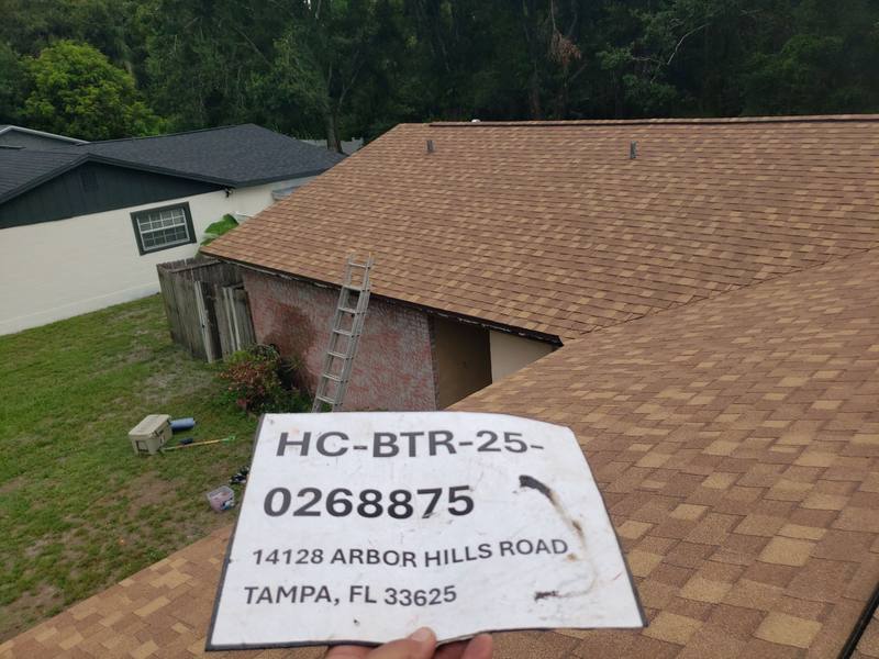 completed roofing project in Tampa FL