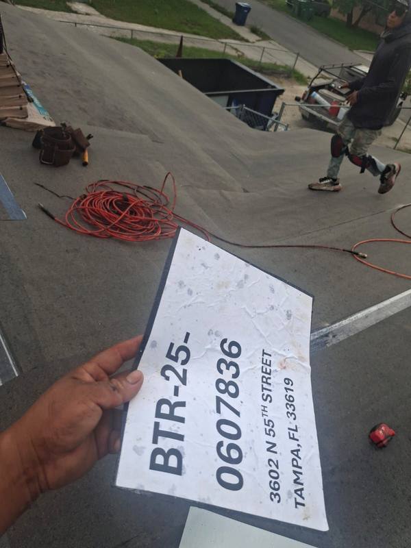 roofing project near N 55th Street in Tampa
