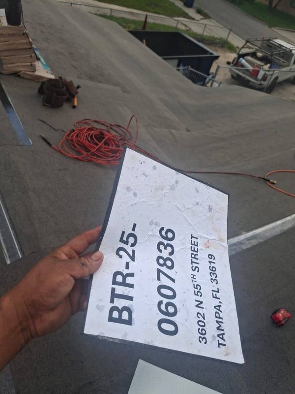 roofing project near N 55th Street in Tampa