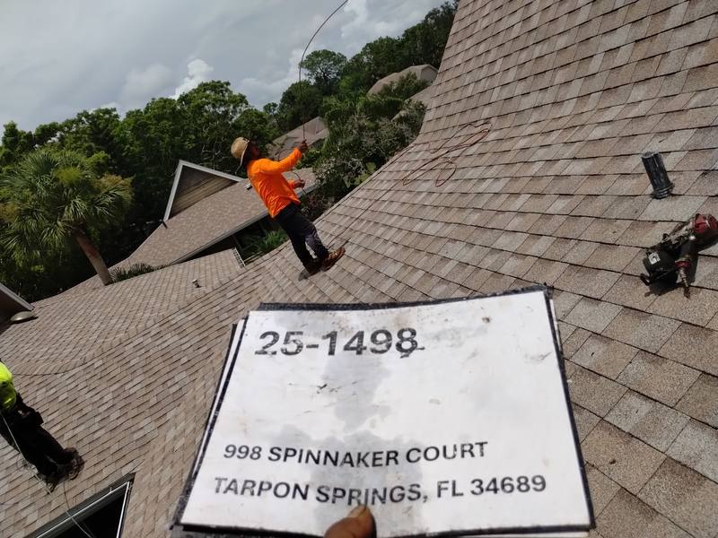 completed roofing project in Tarpon Springs FL