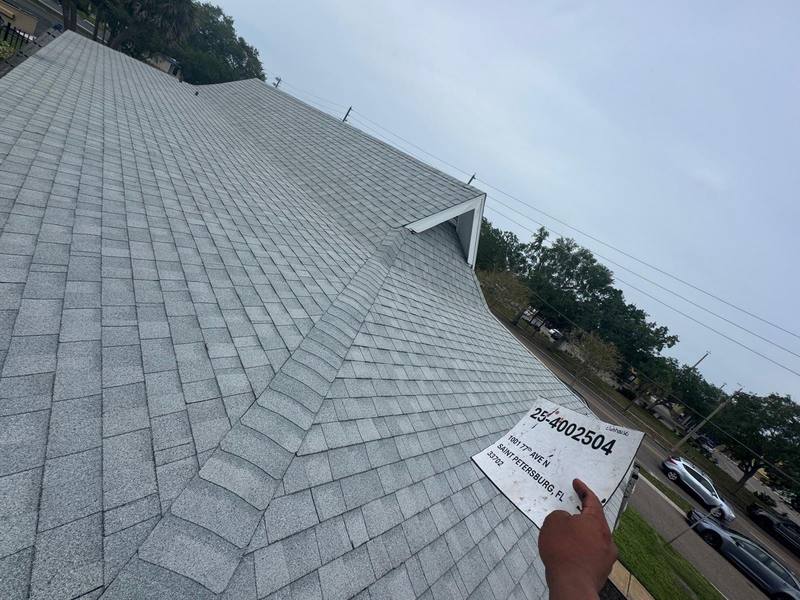 residential roof replacement by Hloska Roofing in St. Petersburg