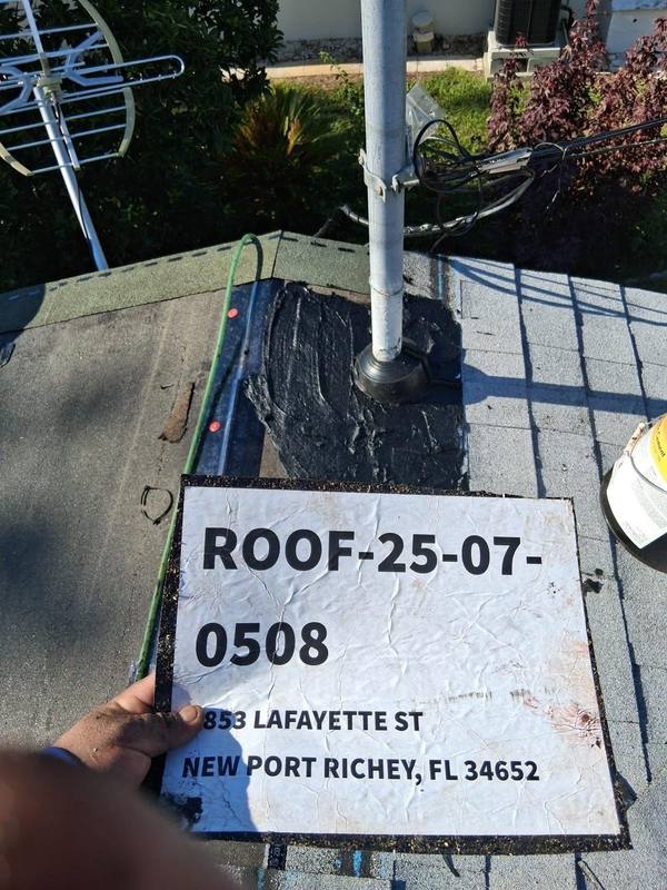 completed roofing project in New Port Richey FL