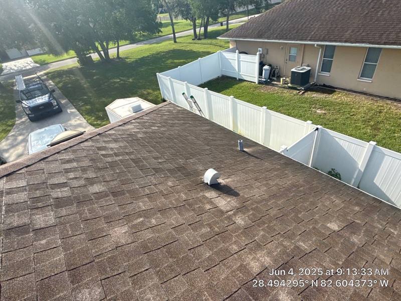 residential shingle roof replacement by Hloska Roofing in Spring Hill