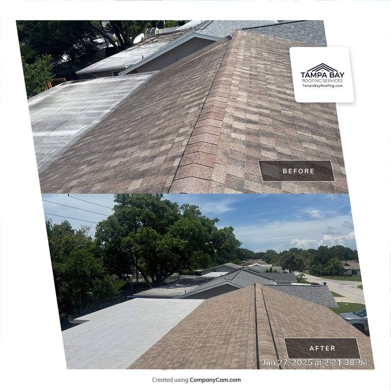 residential shingle roof replacement by Hloska Roofing in Port Richey