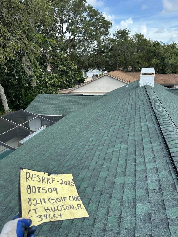 completed roofing project in Hudson FL
