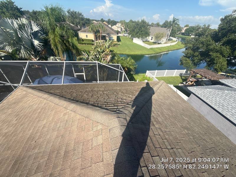 completed roofing project in Wesley Chapel FL