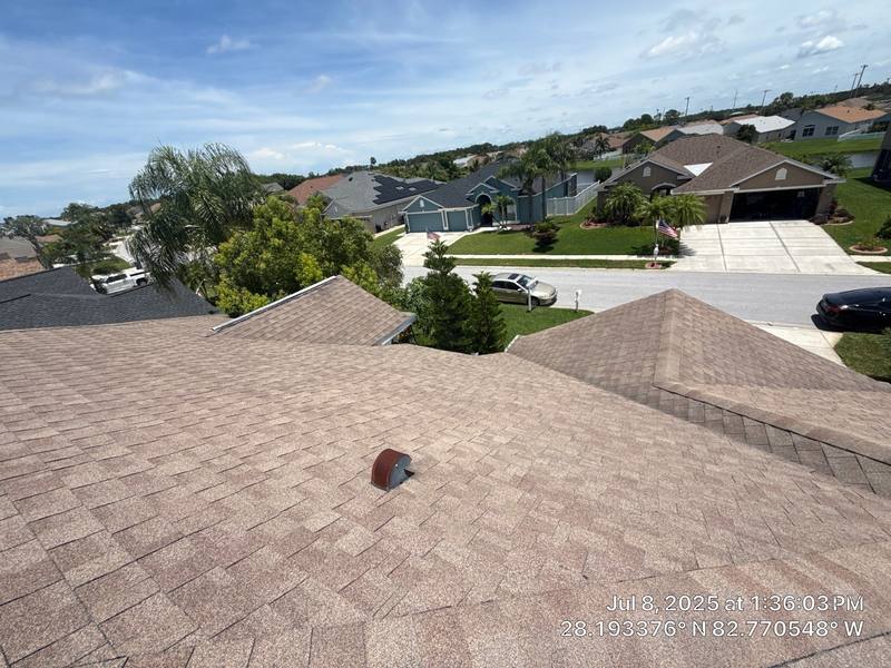 residential shingle roof replacement by Hloska Roofing in Holiday