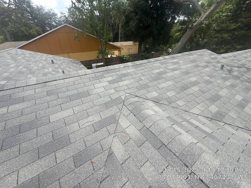 completed roofing project in Tampa FL
