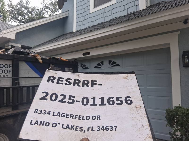 residential shingle roof replacement by Hloska Roofing in Land O Lakes