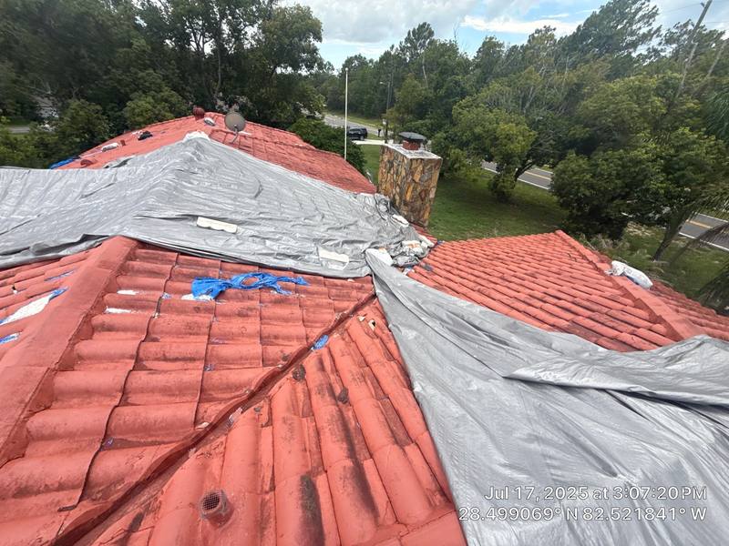 residential tile roof replacement by Hloska Roofing in Spring Hill