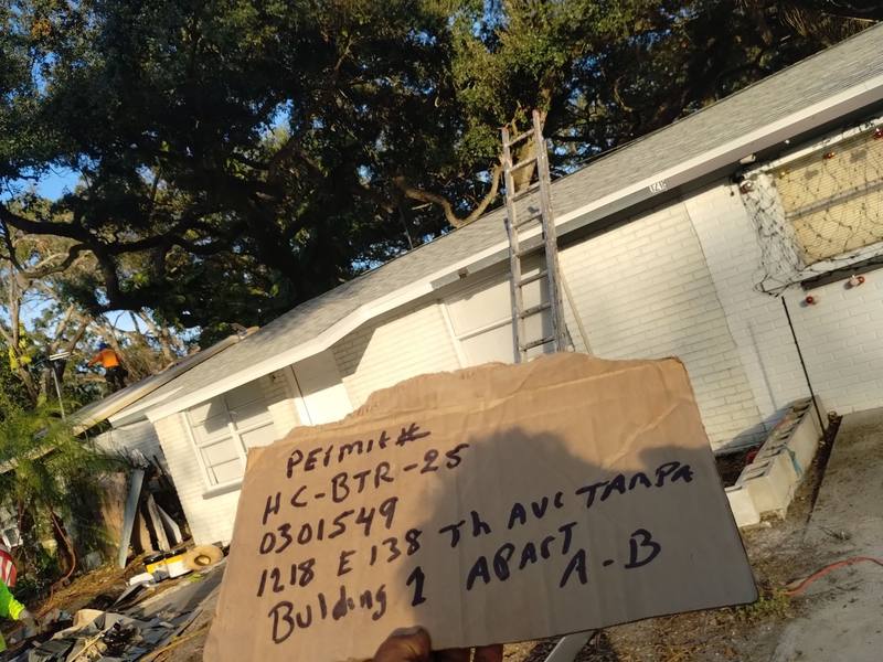 completed roofing project in Tampa FL