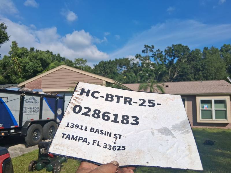 roofing project near Basin St. in Tampa