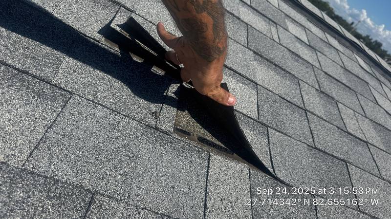 residential roof repair by Hloska Roofing in St. Petersburg