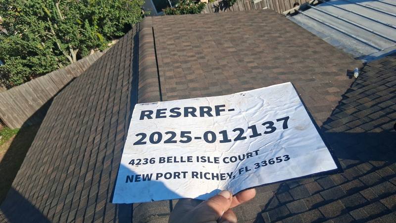 residential shingle roof replacement by Hloska Roofing in New Port Richey