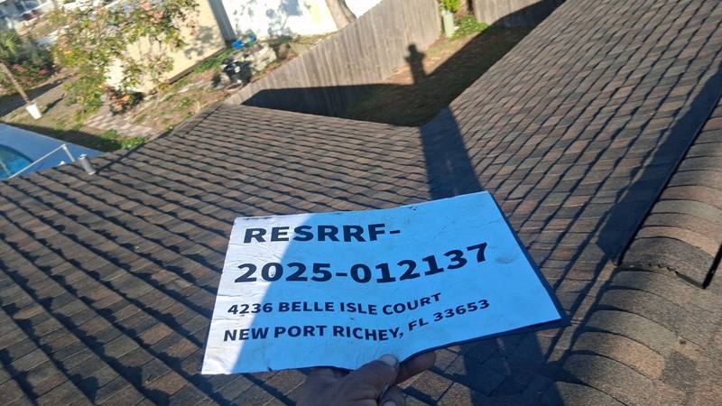 roofing project near Belle Isle Ct. in New Port Richey