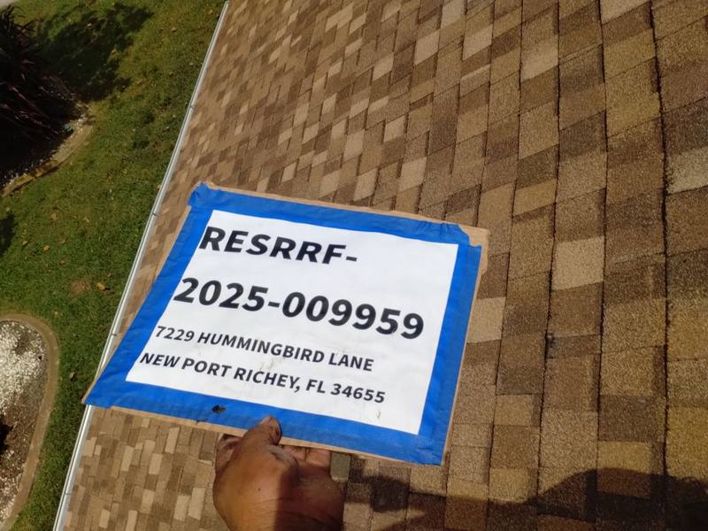 completed roofing project in New Port Richey FL
