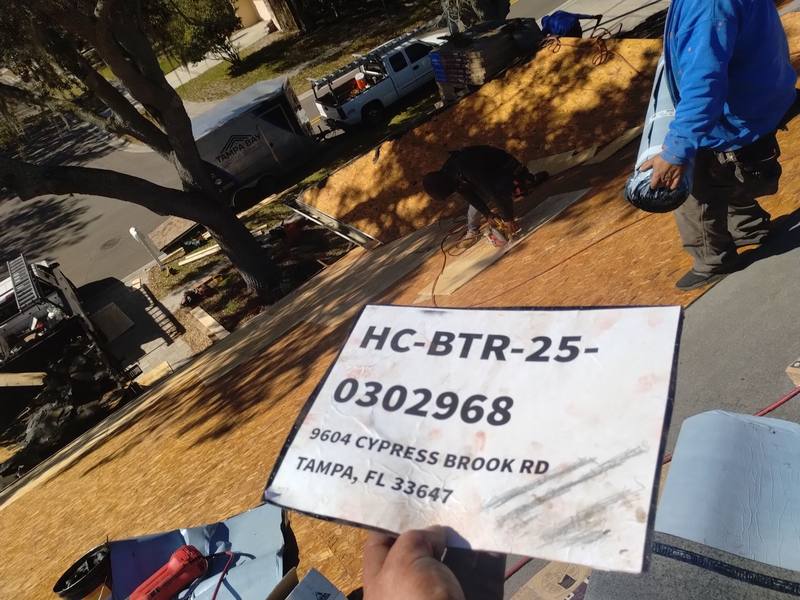 residential shingle roof replacement by Hloska Roofing in Tampa