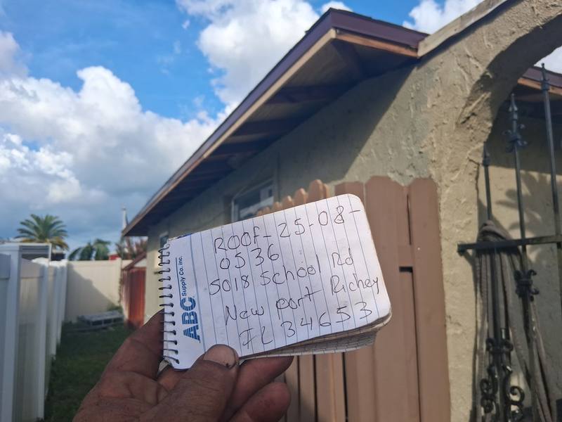 completed roofing project in New Port Richey FL