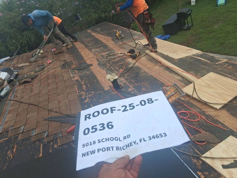 residential shingle roof replacement by Hloska Roofing in New Port Richey