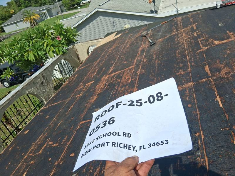 completed roofing project in New Port Richey FL