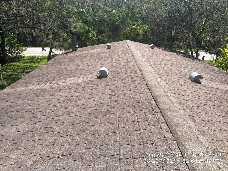 completed roofing project in New Port Richey FL