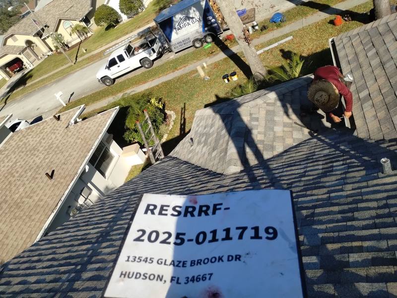 shingle roof replacement in Hudson, Florida