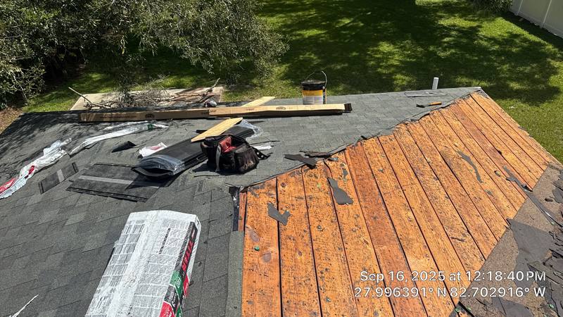 completed roofing project in Safety Harbor FL