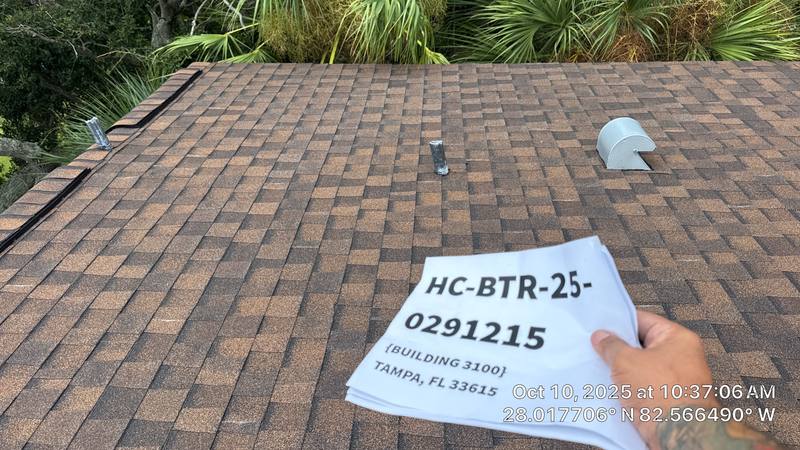 completed roofing project in Tampa FL