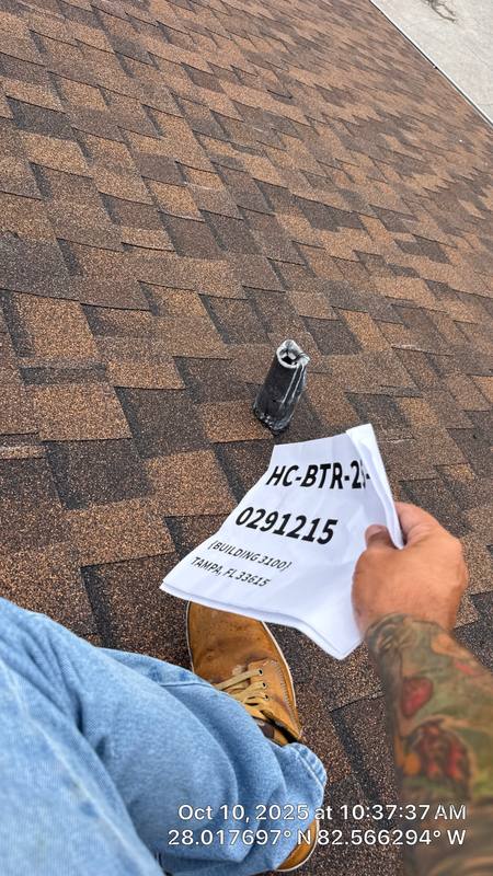 completed roofing project in Tampa FL