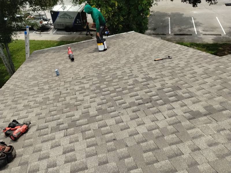 roofing project near Hollowell Dr in Tampa