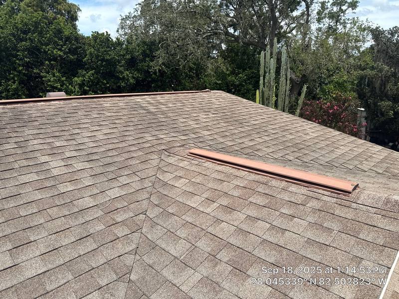 completed roofing project in Tampa FL