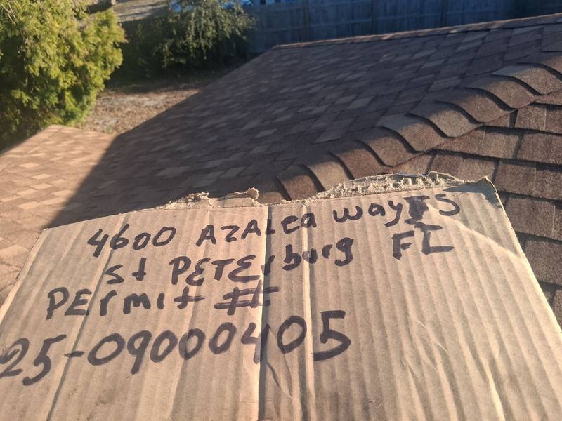completed roofing project in St. Petersburg FL