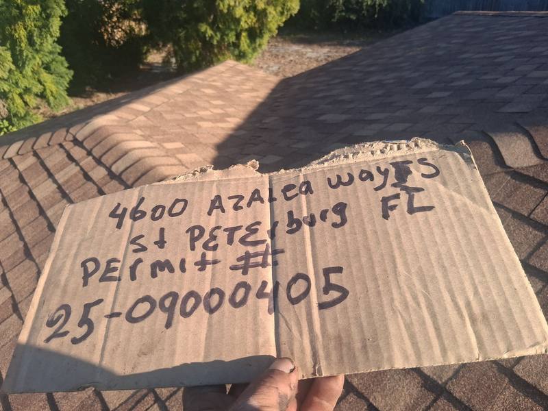 roofing project near Azalea Way S in St. Petersburg