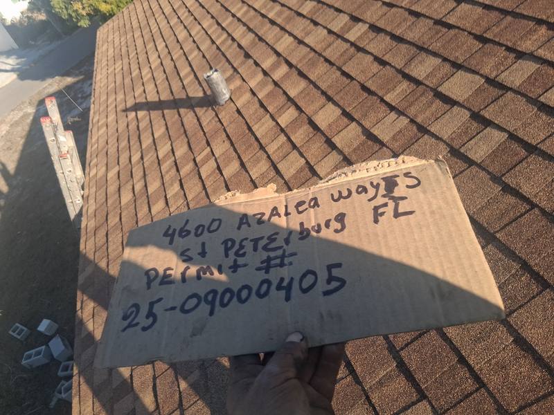 roofing project near Azalea Way S in St. Petersburg