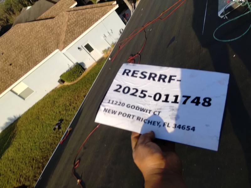 completed roofing project in New Port Richey FL
