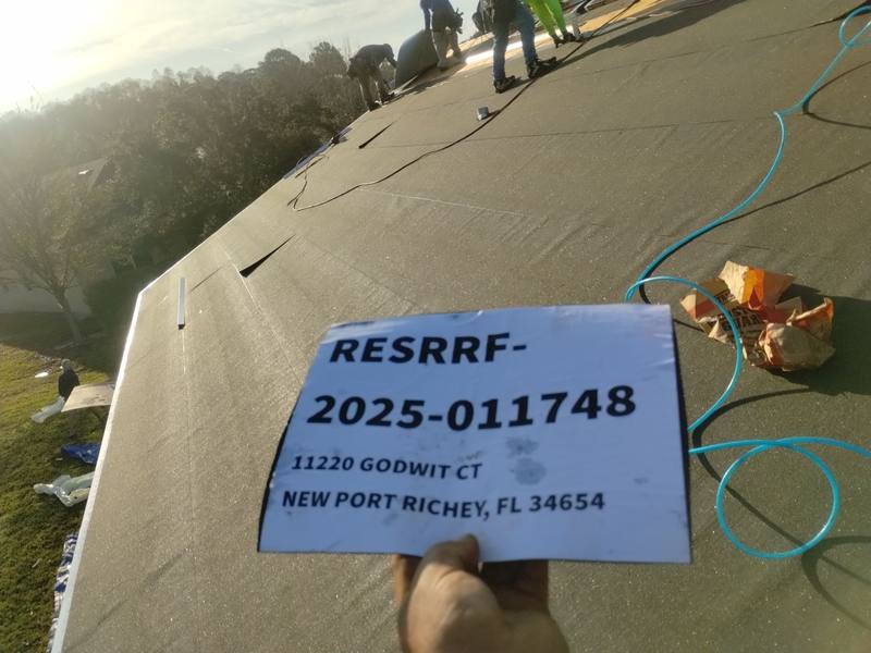 completed roofing project in New Port Richey FL