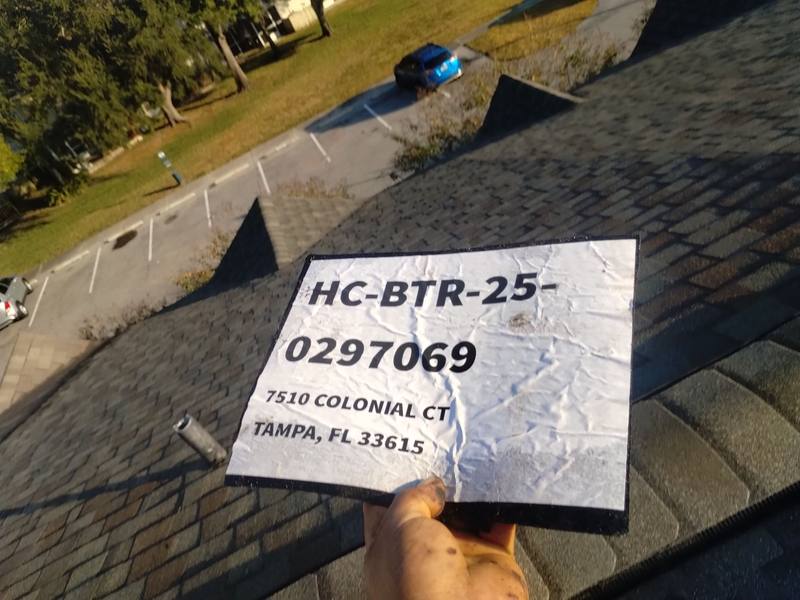 completed roofing project in Tampa FL