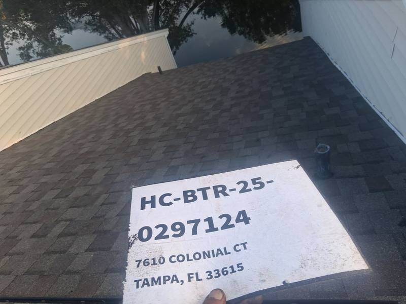 completed roofing project in Tampa FL