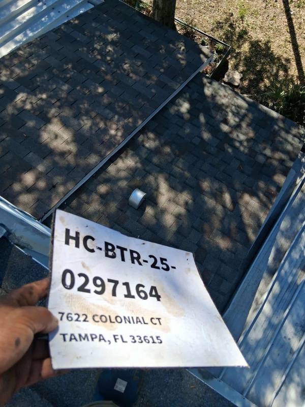 completed roofing project in Tampa FL