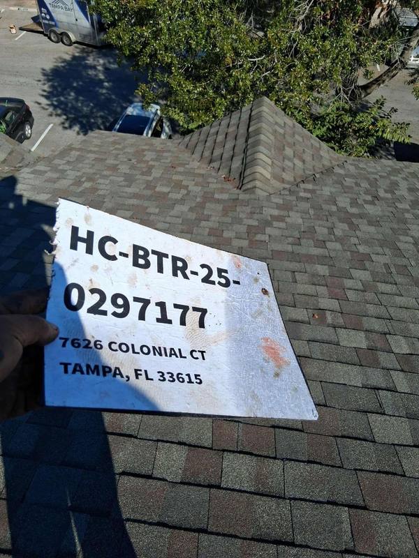 residential roof replacement by Hloska Roofing in Tampa
