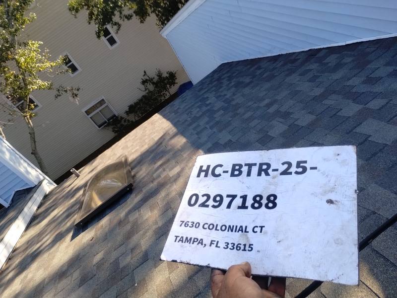 residential roof replacement by Hloska Roofing in Tampa