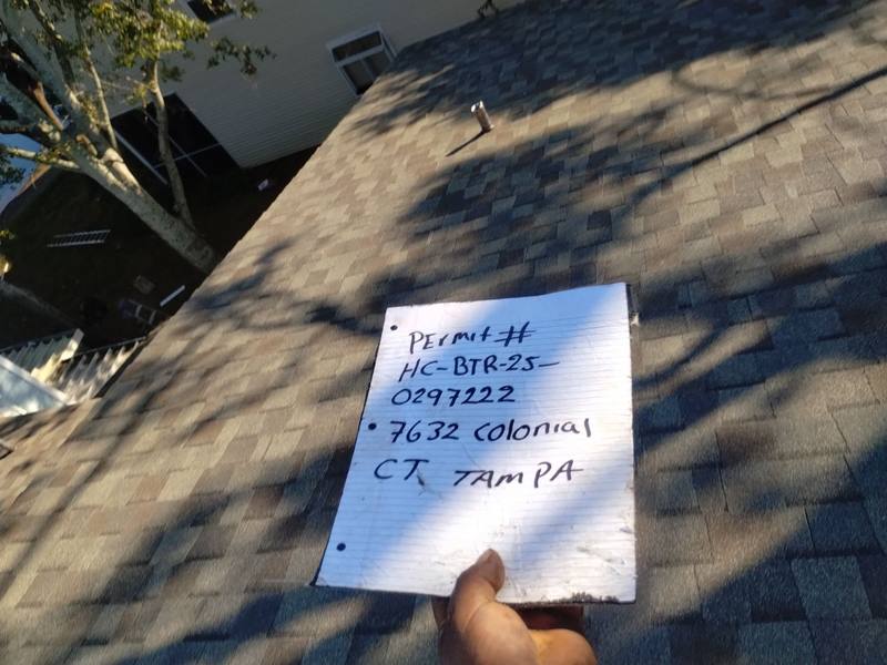 roofing project near Colonial Ct in Tampa