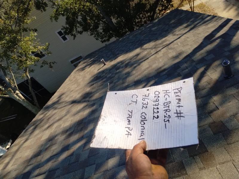 residential roof replacement by Hloska Roofing in Tampa