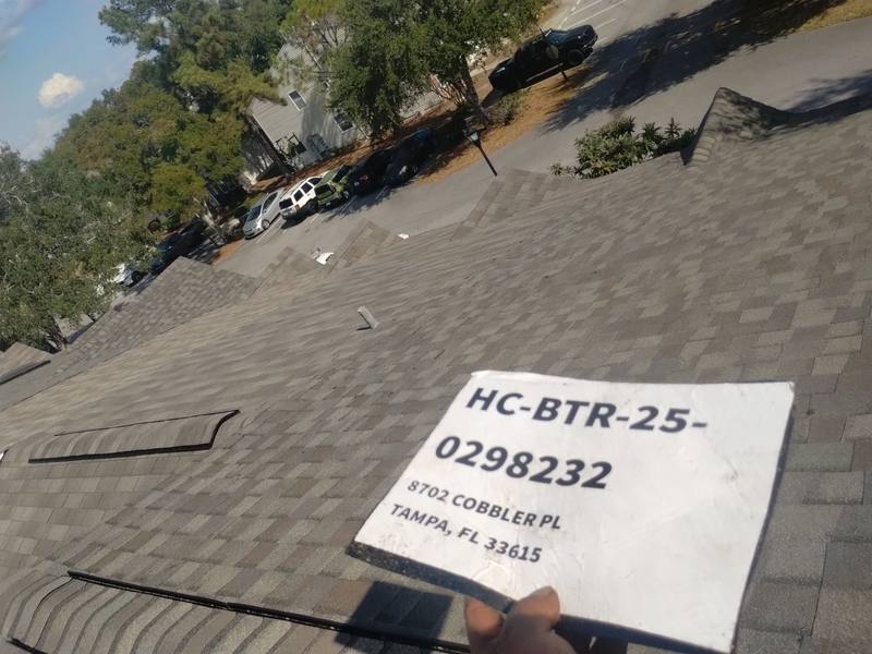 completed roofing project in Tampa FL