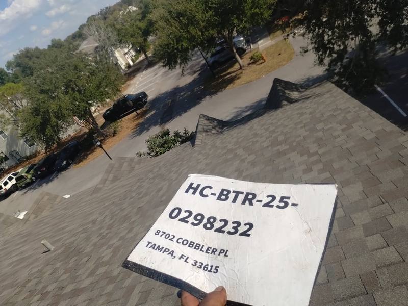 residential roof replacement by Hloska Roofing in Tampa