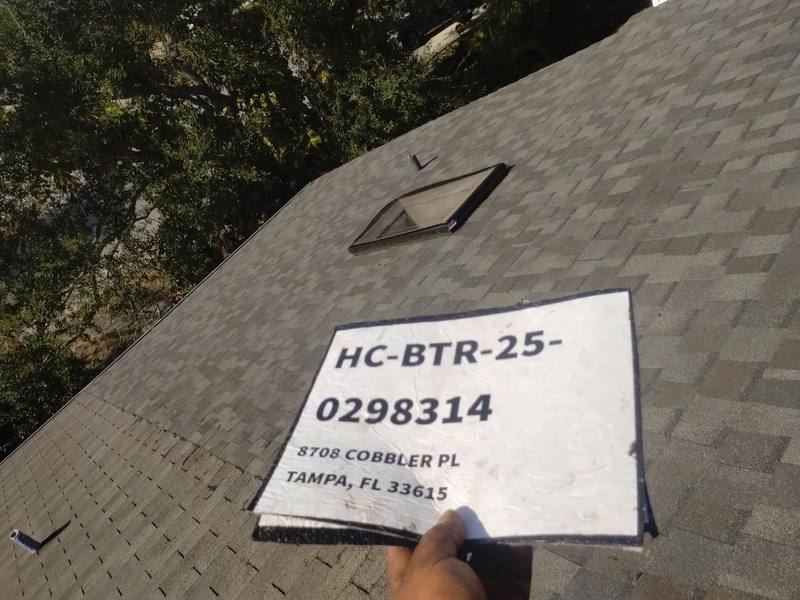residential roof replacement by Hloska Roofing in Tampa
