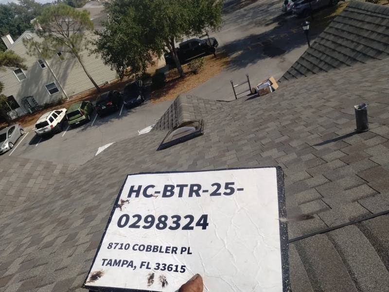 roofing project near Cobbler Place in Tampa