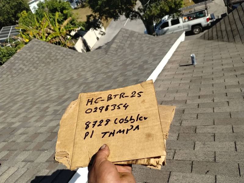 completed roofing project in Tampa FL