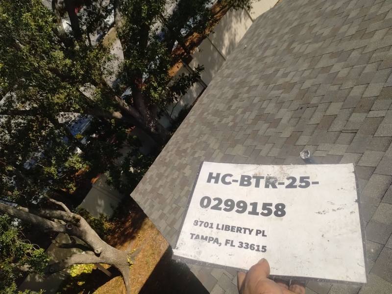 residential roof replacement by Hloska Roofing in Tampa