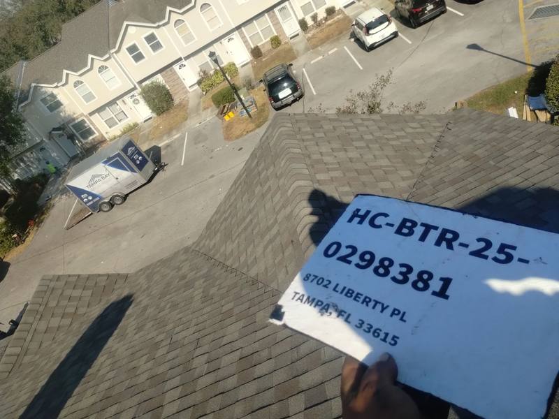 completed roofing project in Tampa FL